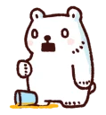 😨 emoji 白白日記 · 好熱啊! Telegram sticker 4 of 24