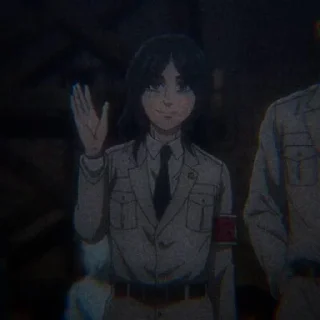 🌒 emoji pieck finger dark . @SNKnotee Telegram sticker 16 of 22