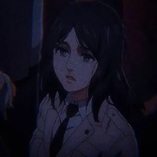 🌒 emoji pieck finger dark . @SNKnotee Telegram sticker 5 of 22