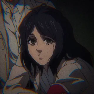 🌒 emoji pieck finger dark . @SNKnotee Telegram sticker 11 of 22