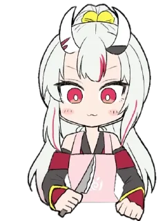 🔪 emoji Nakiri Ayame ➜ @animee_stickers Telegram sticker 6 of 56