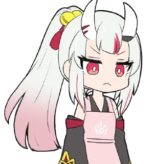 😐 emoji Nakiri Ayame ➜ @animee_stickers Telegram sticker 13 of 56
