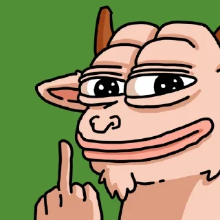 🖕 emoji GOAT Telegram sticker 19 of 40