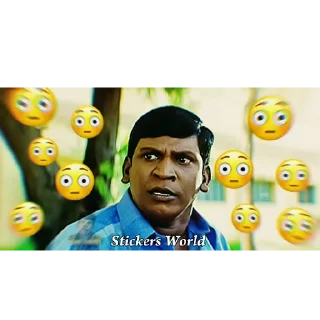 😳 emoji @stickersworld_offl Vadivelu Stickers Telegram sticker 6 of 20