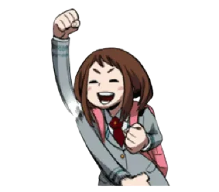 😁 emoji ochako uraraka @animestickerchannel Telegram sticker 11 of 70
