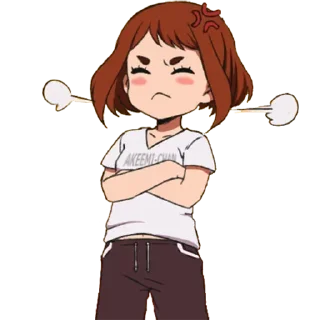 😤 emoji ochako uraraka @animestickerchannel Telegram sticker 6 of 70