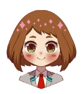 😊 emoji ochako uraraka @animestickerchannel Telegram sticker 15 of 70