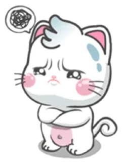 🤍 emoji tiny white kitten @sugarcunt Telegram sticker 15 of 40
