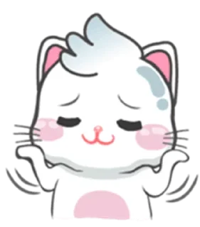 ❤️ emoji tiny white kitten @sugarcunt Telegram sticker 12 of 40