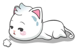 🤍 emoji tiny white kitten @sugarcunt Telegram sticker 22 of 40