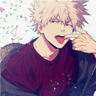 😛 emoji Bakugou katsuki Telegram sticker 11 of 93