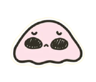 😥 emoji jellyfish little life | @cutestickers4you Telegram sticker 15 of 33