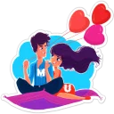 💋 emoji U & Me Telegram sticker 9 of 11
