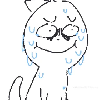 😄 emoji cat but he slowly becomes more deranged Telegram sticker 11 of 14