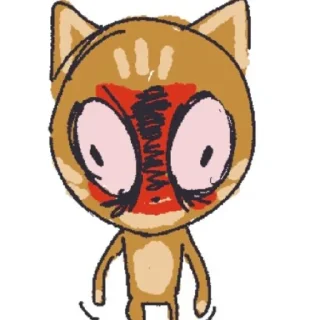 😄 emoji cat but he slowly becomes more deranged Telegram sticker 12 of 14