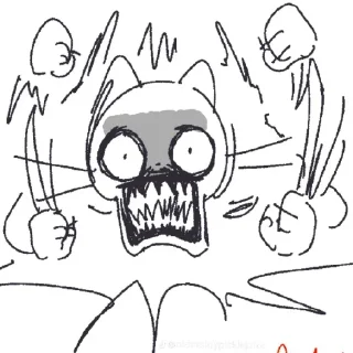😄 emoji cat but he slowly becomes more deranged Telegram sticker 8 of 14