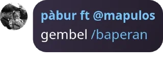 Sticker from p for pabur