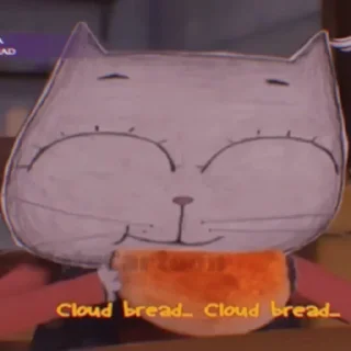 ☁️ emoji ☁️ : Cloud Bread @bOfRarsy Telegram sticker 14 of 24
