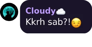 😏 emoji Floating Cloud ☁️☁️ Telegram sticker 20 of 40