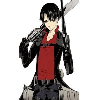 ⚔ emoji Levi Ackerman By @LiuAlvinas Telegram sticker 8 of 20