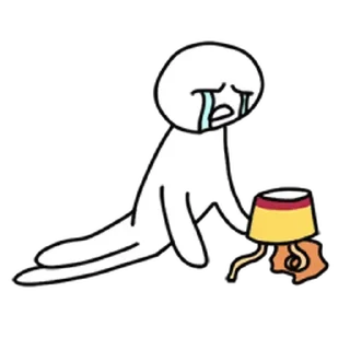 ⚪️ emoji sad blob | @phstickerpackganern Telegram sticker 4 of 40