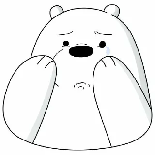 😢 emoji ice bear gemay : : @slowcly Telegram sticker 17 of 25