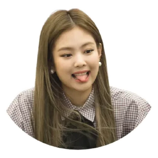 😛 emoji Jennie Kim @Stickersey Telegram sticker 19 of 25