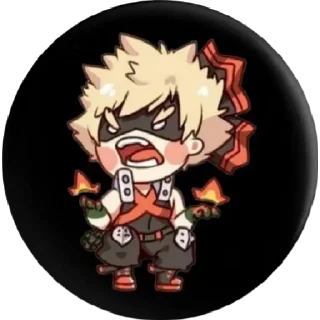 😠 emoji bakugou @animestickerchannel Telegram sticker 1 of 75