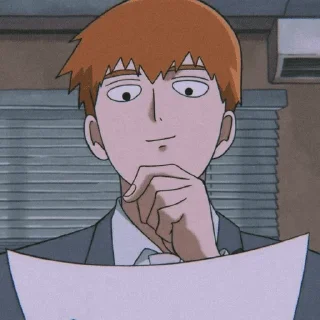 📒 emoji Reigen Arataka—Mob Psycho 100 : @kcshima Telegram sticker 10 of 25