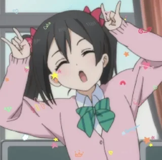 🍒 emoji Nico Yazawa || @StickerAnimePack Telegram sticker 18 of 25