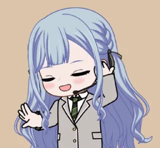 2️⃣ emoji MyGO @言力华 @zhaxia_cn Telegram sticker 11 of 29