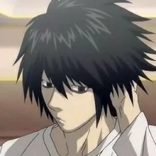 🌙 emoji L lawliet - @animestickersid Telegram sticker 14 of 20
