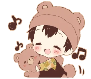 Sticker from Bear and boy @bistic