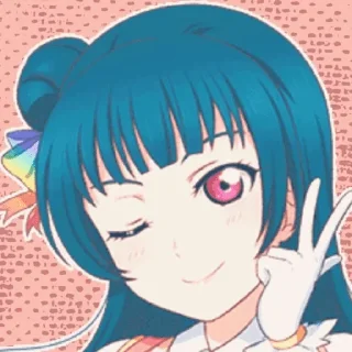 🍬 emoji Yoshiko Tsushima—Love live Telegram sticker 18 of 20