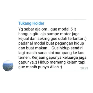 Sticker from Holder Indo
