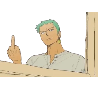 🖕 emoji Sanji @stikerkyo Telegram sticker 6 of 7
