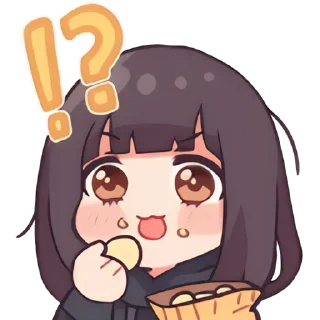 ⁉️ emoji 七濑胡桃 @karako_c Telegram sticker 12 of 15