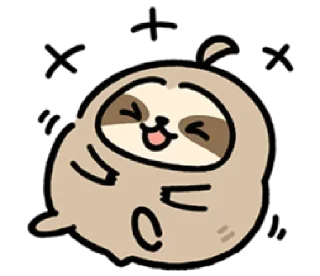 Sticker from crown the sloth | @cutestickers4you