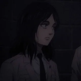 🌒 emoji pieck finger dark . @SNKnotee Telegram sticker 9 of 22