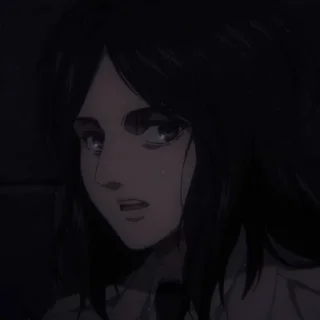 🌒 emoji pieck finger dark . @SNKnotee Telegram sticker 8 of 22