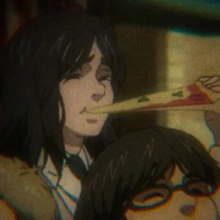 🌒 emoji pieck finger dark . @SNKnotee Telegram sticker 21 of 22