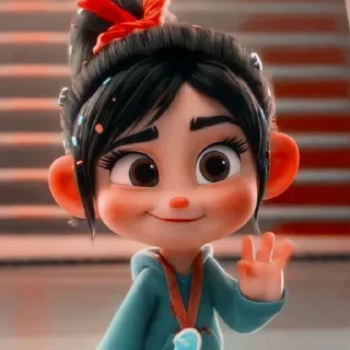 ✋ emoji @cutedona 🍭vanellope🍭 Telegram sticker 15 of 45