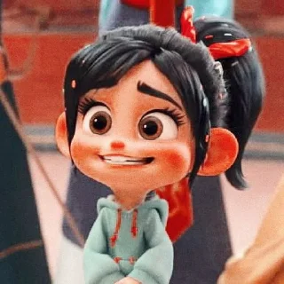 😅 emoji @cutedona 🍭vanellope🍭 Telegram sticker 18 of 45