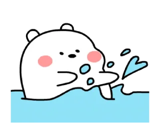 💦 emoji plo; chubby white bear @noustiker Telegram sticker 17 of 25