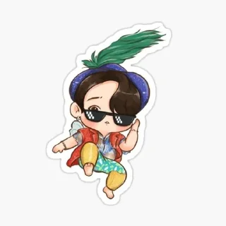 🥳 emoji Cute Bangtan Telegram sticker 6 of 20