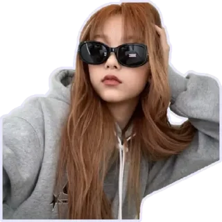 😎 emoji Haerin❤️ @NJZSTICKER Telegram sticker 11 of 47