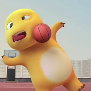 🏀 emoji @itsmyusername_111 Cute Yellow Dino Telegram sticker 12 of 67