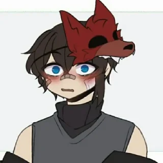👮 emoji Michael Afton by @Fyraleen Telegram sticker 6 of 62