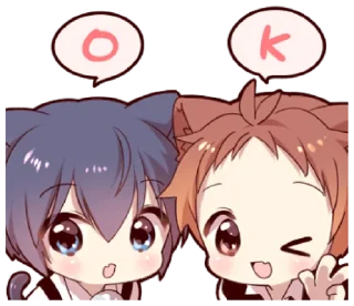👌 emoji Cat ears boy sticker @bistic Telegram sticker 1 of 40