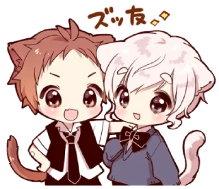 👬 emoji Cat ears boy sticker @bistic Telegram sticker 20 of 40